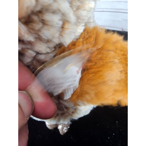 TY Beanie Boos - PERCY the Barn Owl Brown Glitter Eyes Stuffed Animal Toy‎ Plush - Picture 6 of 11